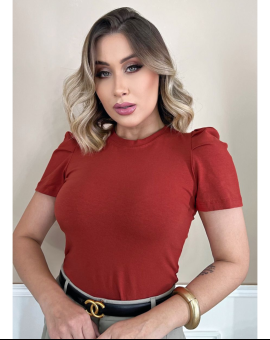 T-Shirt Manga Bufante Elegante Lisa