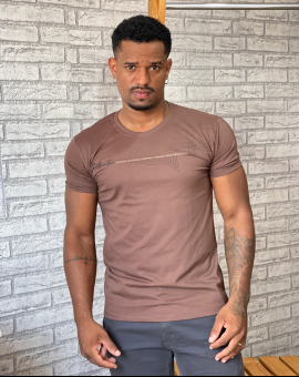 T-Shirt Masculina Básica Marron