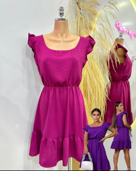 Vestido Curto Elegante com Babado