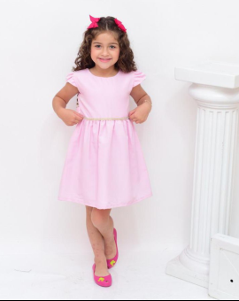 Vestido Curto Infantil com Mangas