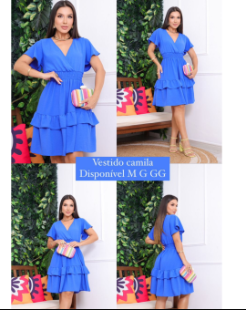 Vestido Curto Manga Soltinha