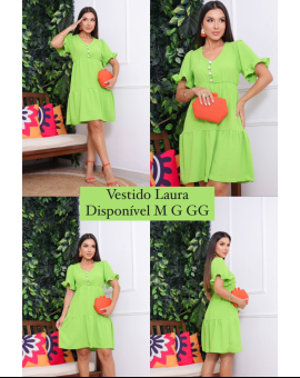 Vestido Curto Moda Cristã Liso