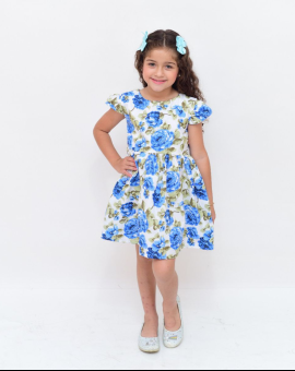 Vestido Infantil Curto Estampa Floral