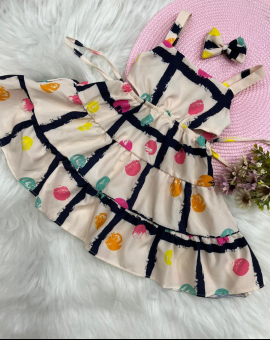 Vestido Infantil Menina Festa Estampado