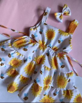 Vestido Infantil Menina Festa Estampado