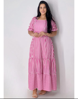 Vestido Longuete Listrado 3 Marias