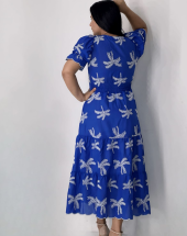 Vestido Midi Laise Manga Curta Atacado na Rua 44 Goiânia