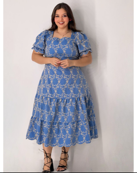 Vestido Midi Moda Evangélica Laise