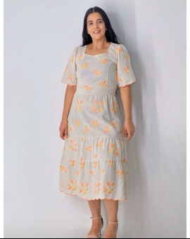 Vestido Moda Evangélica Manga Curta