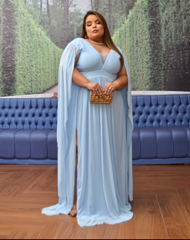 Vestido Plus Size Longo para Casamento Civil