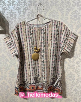 Blusa de Florzinha Confortável Gola Canoa