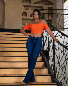 Calça Flare Jeans Feminina Levanta Bumbum