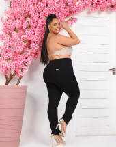 Calça Jeans Plus Size Cintura Alta Feminina Preta Atacado na Rua 44 Goiânia