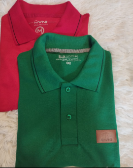 Camisa Polo Básica Masculina Cor Sólida