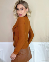 Casaco de Tricot com Botões Inverno Atacado na Rua 44 Goiânia