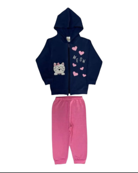 Conjunto de Frio Menina Personagens Calça e Blusa