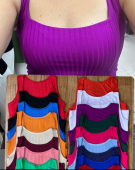 Cropped de Faixa Feminino Caneladinho Básico