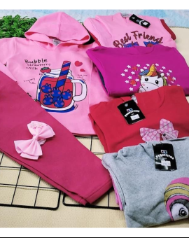 Pijama Infantil Menina Calça e Blusa Moletom