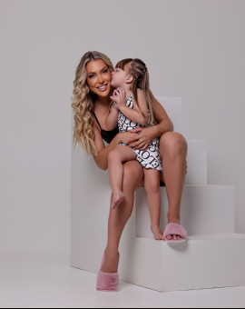 Pijama Mãe e Filha Short e Blusa de Alcinha