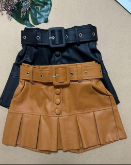 Saia Infantil de Couro Moda Country
