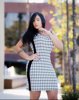 Vestido Curto de Alcinha Xadrez Tubinho