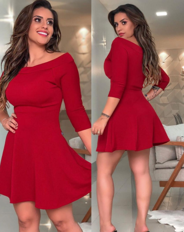 vestido-curto-vermelho-rodado-liso-atacado-rua-44-goiania 