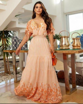 Vestido Longo Viscolinho Moda Evangélica