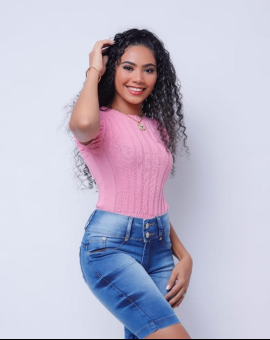 Bermuda Jeans Feminina Ciclista com Cós Alto