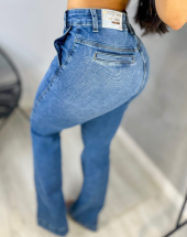 Calça Flare Jeans Feminina Cintura Alta Atacado na Rua 44 Goiânia