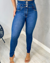 Calça Jeans Cós Alto Feminina Skinny Cintura Alta Atacado na Rua 44 Goiânia