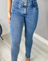 Calça Jeans Feminina 3 Cós com Elástico Levanta Bumbum Atacado na Rua 44 Goiânia