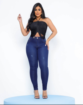 Calça Jeans Feminina Coladinha Cintura Alta