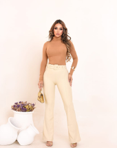 Calça Montaria Flare Cintura Alta com Cinto Atacado na Rua 44 Goiânia