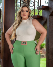 Calça Plus Size Montaria Skinny com Placa Dourada Atacado na Rua 44 Goiânia