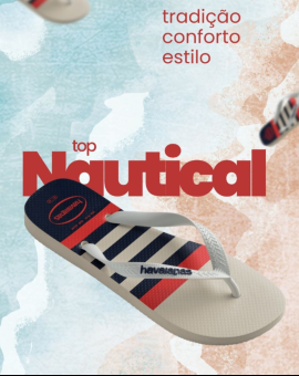 Chinelo Masculino Top Nautical Branco