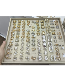 Kit Anéis Banhados a Ouro para Revenda