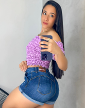 Short Curto Jeans Coladinho Lavagem Escura Atacado na Rua 44 Goiânia