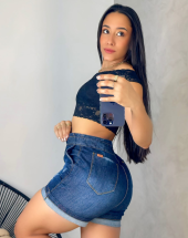 Short Meia Coxa Feminino Lavagem Escura Cintura Alta Atacado na Rua 44 Goiânia