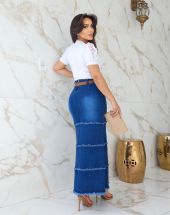 T-Shirt de Luxo Manga Bufante Branca Básica Atacado na Rua 44 Goiânia