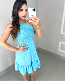Vestido Curto Soltinho com Lastex de Alcinha