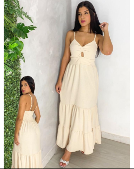 Vestido Longo 3 Marias Básico Branco