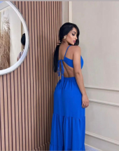 Vestido Longo de Alcinhas Costa Nua Atacado na Rua 44 Goiânia