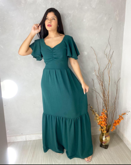 Vestido Longo Manga Princesa Moda Evangélica