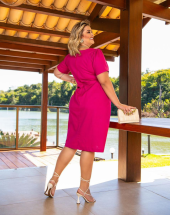 Vestido Plus Size Curto em Alfaiataria Moda Evangélica Atacado na Rua 44 Goiânia