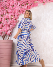 Vestido Plus Size Longo Manga Morcego Estampado Atacado na Rua 44 Goiânia