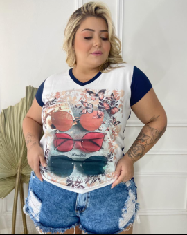 Blusa Plus Size Estampada Modelagem Maior