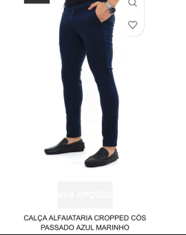 Calça Masculina Alfaiataria Cropped Esporte Fino