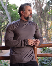 Camisa Gola Alta com Proteção UV Masculina Atacado na Rua 44 Goiânia