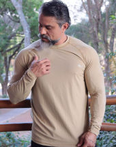 Camisa Manga Longa Masculina com Proteção UV Atacado na Rua 44 Goiânia