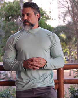 Camisa Masculina com Proteção UV Manga Longa